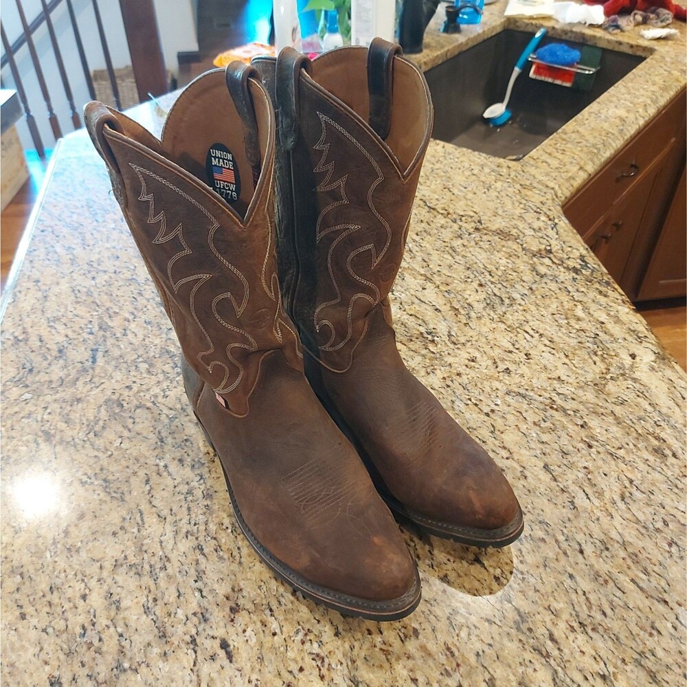 Double H 2282 Men's 13D Steel Toe AG7 Work Western Boots Sahara Leather USA